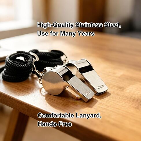 Professional Metal Referee Whistle - Stainless Steel Whistle for Soccer, Sports Training, Coaching & Outdoor Use in Kuwait