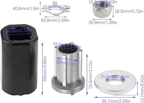 835257K1 Flo-Torq II Marine Hub Kit, Replacement for Mercury Outboard 70-300 HP & Mercruiser Alpha/Alpha One/Bravo One, 15 Spline Design in Kuwait