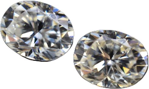 Moissanite Oval Shape 2 Pcs CERTIFIED Pair Loose Gemstone 5.44 Ct VVS1 D Color in Kuwait