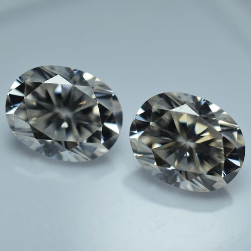 Moissanite Oval Shape 2 Pcs CERTIFIED Pair Loose Gemstone 5.44 Ct VVS1 D Color in Kuwait