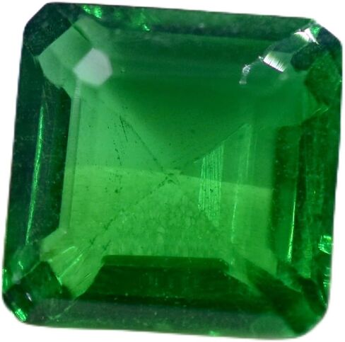 Lab-Created Green Emerald Square Cut 35.30 Ct CERTIFIED Ring Size Gemstone in Kuwait