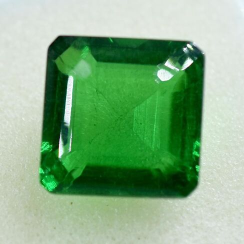 Lab-Created Green Emerald Square Cut 35.30 Ct CERTIFIED Ring Size Gemstone in Kuwait