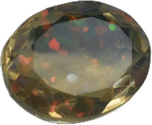 CERTIFIED Natural Oval Cut 9.95 Ct Ethiopian Opal Multi-Color Doublet Gemstone in Kuwait