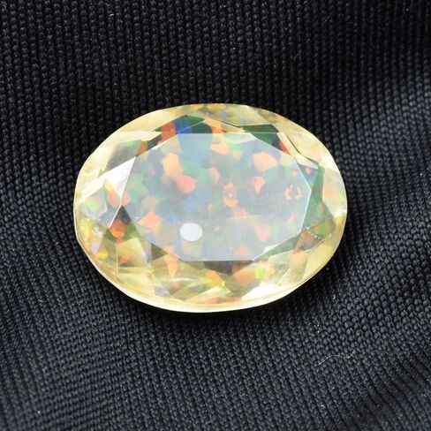 CERTIFIED Natural Oval Cut 9.95 Ct Ethiopian Opal Multi-Color Doublet Gemstone in Kuwait
