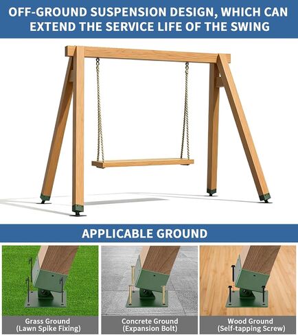Heavy Duty Adjustable Swing Set Brackets, Swing Set Hardware with Mounting Hardware, Suitable for 4"x4" (Actual 3.6"x3.6") Wood Legs, Including 4 Pack Swing Brackets Base, Swing Set kit Green in Kuwait