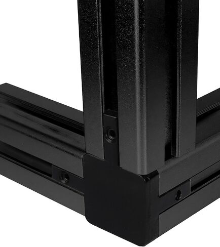8 قطع 2020 من الألومنيوم النتوء 3-Way End Corner Bracket Connectors - أسود صلب على شكل حرف L مشترك بين قوسين مع براغي ومفتاح ربط لسلسلة 2020 ملحقات فتحة 6 مم in Kuwait
