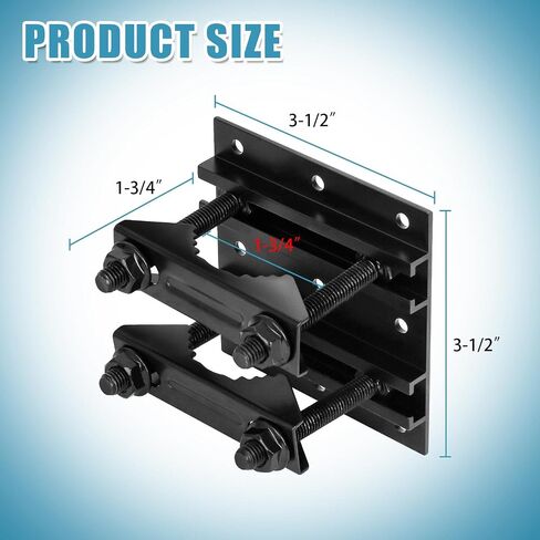Post Tubes Mounting Bracket, 2-Packs Adjustable Solar Mounting Bracket Fence Hook Compatible with Round, Square, T-Posts, Irregularly Shaped Pipes (Max. 1-3/4" Width) in Kuwait