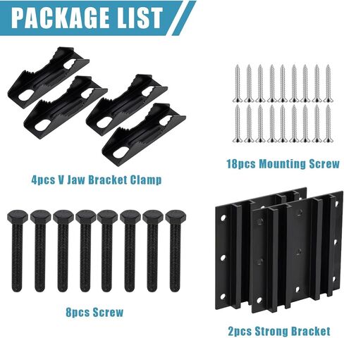 Post Tubes Mounting Bracket, 2-Packs Adjustable Solar Mounting Bracket Fence Hook Compatible with Round, Square, T-Posts, Irregularly Shaped Pipes (Max. 1-3/4" Width) in Kuwait