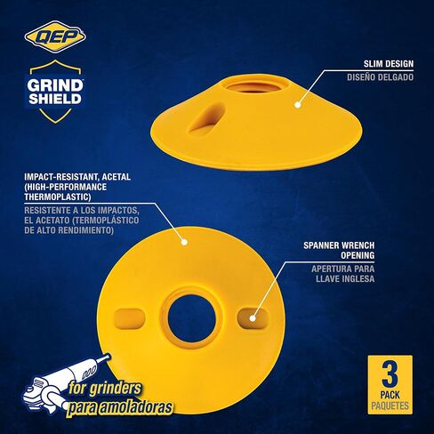 QEP 10476 Grind Shield Plastic Grinder Flange Nut for Tile with 5/8"- 11 Thread Arbor for Angle Grinders (3 Pack) in Kuwait