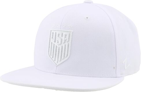 U.S. Soccer Officially Licensed USWNT Snapback Hat Flat Bill Echo White in Kuwait