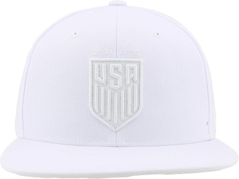 U.S. Soccer Officially Licensed USWNT Snapback Hat Flat Bill Echo White in Kuwait