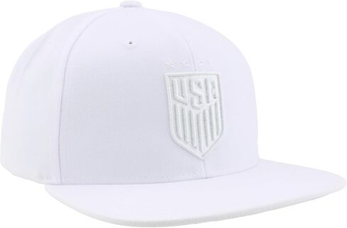 U.S. Soccer Officially Licensed USWNT Snapback Hat Flat Bill Echo White in Kuwait