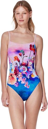 Gottex Underwire Square Neck One Piece Swimwear - Front & Back Lining, Adjustable Straps, Built-in Underwire Bra in Kuwait