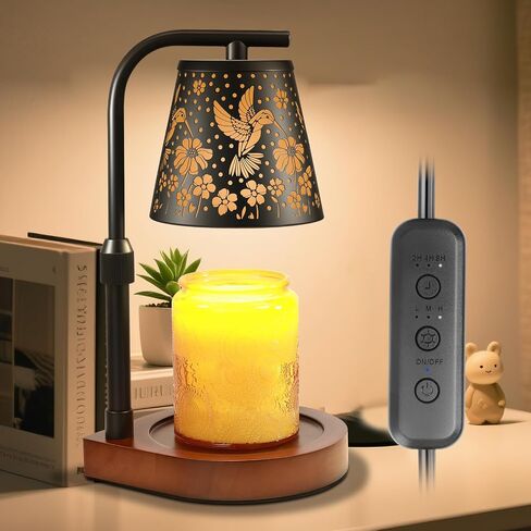 شمعة دافئة مصباح مع مؤقت و dimmer- الشمع الكهربائي ذوبان أكثر دفئا مع ارتفاع قابل للتعديل للشموع المعطرة ، العطور ديكور المنزل وهدايا عيد ميلاد الاحترار للنساء للنساء أمي in Kuwait
