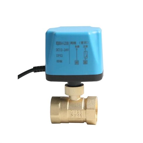 1/2 "3/4" 1 "2" مغلق عادة صمام كروي بمحرك 220 فولت 12 فولت 24 فولت 2-سلك نحاس كهربائي استبدال الملف اللولبي (1,220VAC-CLOSED) in Kuwait
