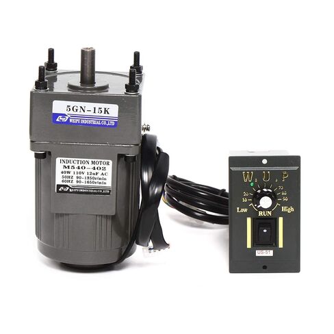 110V AC Gear Reduction Motor Variable Speed Electric Gear Motor, Adjustable Single-Phase High Torque Geared Motor with Speed Controller 0-450RPM 15W 3K(Reduction Ratio 1:3) in Kuwait