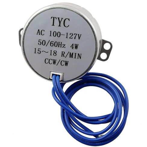 TYC-50 Synchronous Motor 15-18 RPM CW/CCW AC110V 4W Synchron Electric Motor with 7mm Shaft Dia in Kuwait