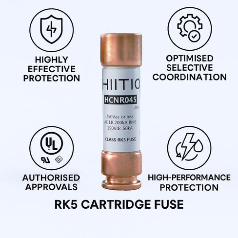 2 قطعة 250Vac/150Vdc 35A فيوز تأخير الوقت، RK5 خرطوشة فيوز، فئة R، فيوسيترون ثنائي العنصر تأخير الوقت الحالي فئة الحد UL المدرجة in Kuwait