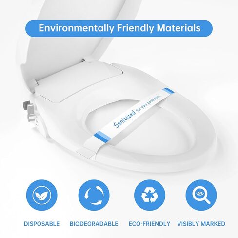 Germiwipe 500Pcs Sanitized Toilet Seat Bands,Hotel Essentials, Printed Toilet Strips for Hotels Motels Hospitals (Blue/White) in Kuwait