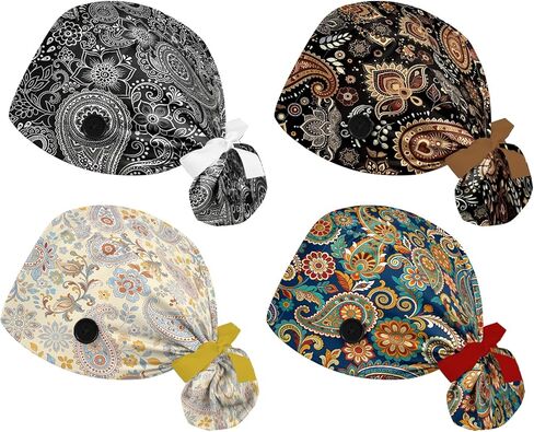 Scrub Caps for Women Men, Adustable Working Hats, Breathable Medical Hat for Doctors, Nurses in Kuwait