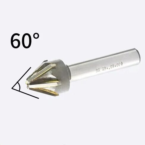 1pcs 60/90 Degrees Chamfering Countersink Drill Bit 16-60mm Cutting Diameter Chamfer Milling Cutter with Brazing Carbide Blade TCT Straight Shank Deburring End Mill(45mm-60degree) in Kuwait