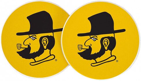 Desert Cactus Appalachian State University Car Accessories ASU Mountaineers Absorbent Sandstone Cup Coasters Licensed Product Set of 2 (Design A) in Kuwait