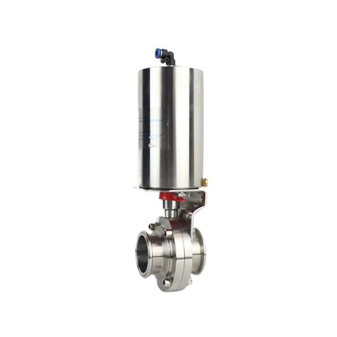 2-1/2" Pneumatic Butterfly Valve Stainless Steel 304 Tri Clamp 77MM Actuator Single Acting in Kuwait