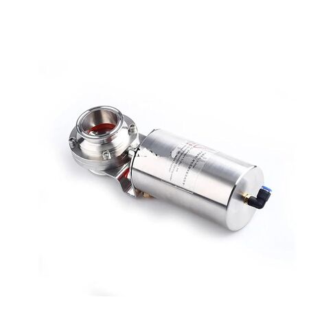 1" Pneumatic Butterfly Valve Stainless Steel 304 Tri Clamp OD 50.5mm Actuator Single Acting in Kuwait