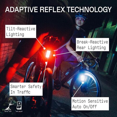 Knog Cobber Reflex Bike Light Twinpack, 350 Lumens Front & 250 Lumens Rear USB-C Rechargeable LED Lights, 360° Beam Angle, IP67 Waterproof, Standard & Aero Bar, Fork, & Seat Post Compatible | bike-headlight-taillight-combinations in Kuwait