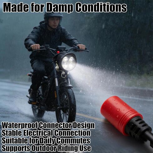 Ebike Headlight 48V 36V, 2 Pin Waterproof Connector Electric Bike Front Light, 12V-60V Ebike Headlight for Electric Bicycle Scooter MTB in Kuwait
