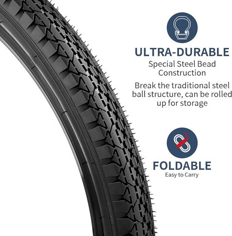 YUNSCM 2-PCS 24" Road Bike Tires 24x2.125/57-507 and 24" Bike Tubes AV32mm Schrader Valve Compatible with 24x2.0 24x2.10 24 x 2.125 24x2.15 Bike Bicycle Tires and Tubes (Y-685) in Kuwait
