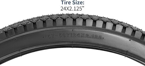 YUNSCM 2-PCS 24" Road Bike Tires 24x2.125/57-507 and 24" Bike Tubes AV32mm Schrader Valve Compatible with 24x2.0 24x2.10 24 x 2.125 24x2.15 Bike Bicycle Tires and Tubes (Y-685) in Kuwait