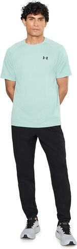 Under Armour Mens Tech Textured Short Sleeve T-Shirt Enamel Blue/Black Medium in Kuwait