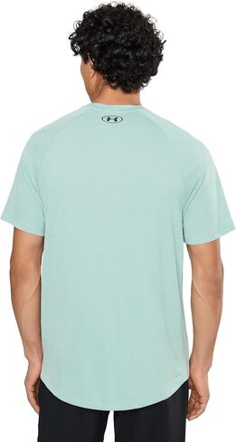 Under Armour Mens Tech Textured Short Sleeve T-Shirt Enamel Blue/Black Medium in Kuwait