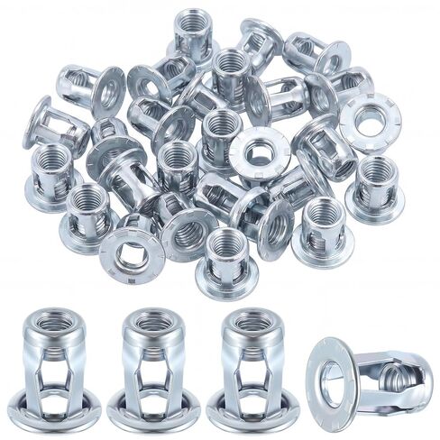 25 Packs Jack Nut 1/4''-20 Threaded Insert Petal Nuts Srew Anchor Spider Blind Fasteners Dowels for Plastic Zinc Plate Aluminum Alloy Steel Pipe Iron Sheet Hollow Plate in Kuwait