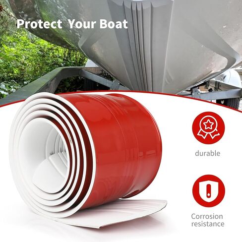 keel guard for fiberglass boat, Hull Protector for Bass Boats and Fishing Boats, aluminum boat accessories, prevents rock ramp scratch damage, is easy to install and sticks firmly (6.6ft/ White) in Kuwait