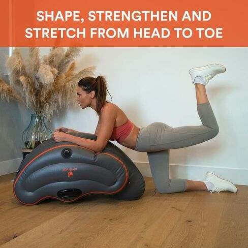 New Image FITT Curve Inflatable Total Body Workout System - Core Strength, Balance & Flexibility Trainer with Resistance Bands & Exercise Guide - Portable Home Fitness Platform in Kuwait