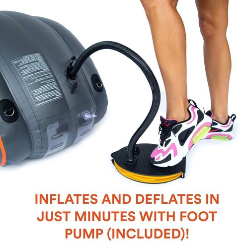 New Image FITT Curve Inflatable Total Body Workout System - Core Strength, Balance & Flexibility Trainer with Resistance Bands & Exercise Guide - Portable Home Fitness Platform in Kuwait