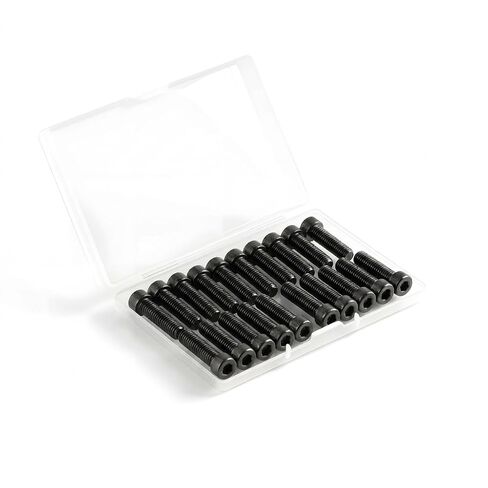 1/4 × 2 (20 حزمة) براغي غطاء رأس المقبس، مسامير من الفولاذ المقاوم للصدأ 304 من أكسيد الأسود مع مفتاح ربط سداسي، محرك مقبس ألين، خيط كامل، لمسة نهائية لامعة in Kuwait