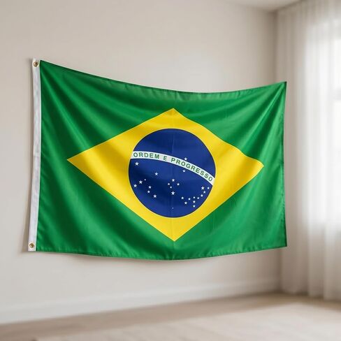 Brazil Flag 1 PC 150x90cm Vivid Color for Sports Fans Stadium Outdoor Home Party Decor in Kuwait
