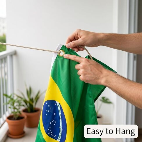 Brazil Flag 1 PC 150x90cm Vivid Color for Sports Fans Stadium Outdoor Home Party Decor in Kuwait