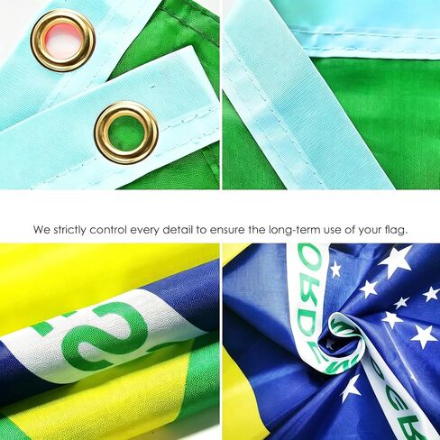 Brazil Flag 1 PC 150x90cm Vivid Color for Sports Fans Stadium Outdoor Home Party Decor in Kuwait