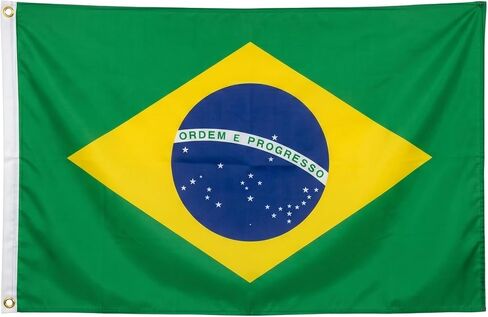 Brazil Flag 1 PC 150x90cm Vivid Color for Sports Fans Stadium Outdoor Home Party Decor in Kuwait