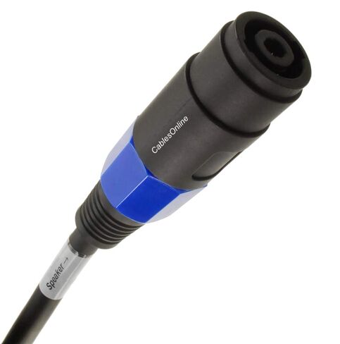 CablesOnline, 6 Inches Mono-Bridged Speaker/Amplifier 12AWG Adapter-Cable, Speakon 4-Pole Female to Male Connectors, (Pinout 1+/1+ and 2+/1-) in Kuwait