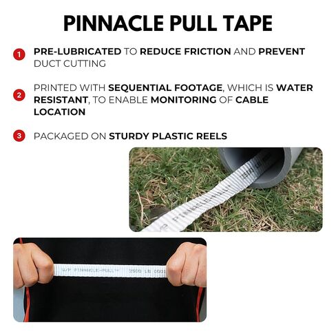 Tape 3/4" x 500' Heavy-Duty Measuring Mule Tape - 2500 lb Low-Stretch Webbing Polyester Flat Rope for Cable Pulling & Conduit Installation | Low-Stretch Polyester Webbing Rope for Cable Pulling & Conduit Installation in Kuwait