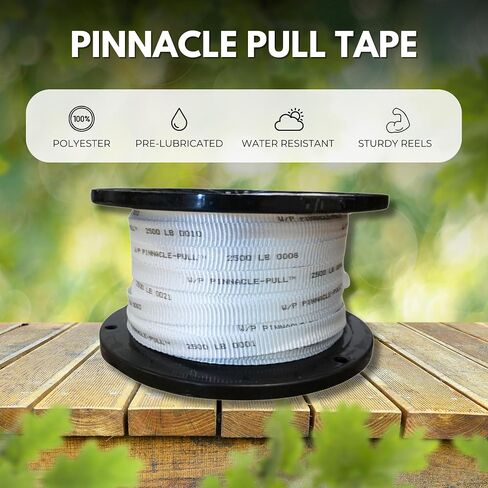 Tape 3/4" x 500' Heavy-Duty Measuring Mule Tape - 2500 lb Low-Stretch Webbing Polyester Flat Rope for Cable Pulling & Conduit Installation | Low-Stretch Polyester Webbing Rope for Cable Pulling & Conduit Installation in Kuwait