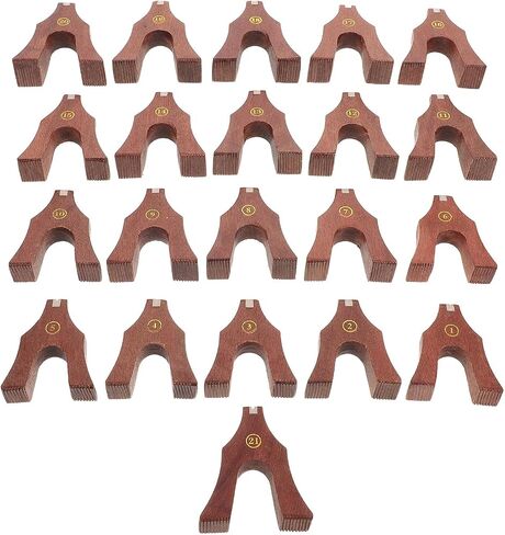 BESPORTBLE 1-21 Strings Wooden Guzheng Bridge Set with String Support Traditional Guzheng Replacement Parts in Kuwait