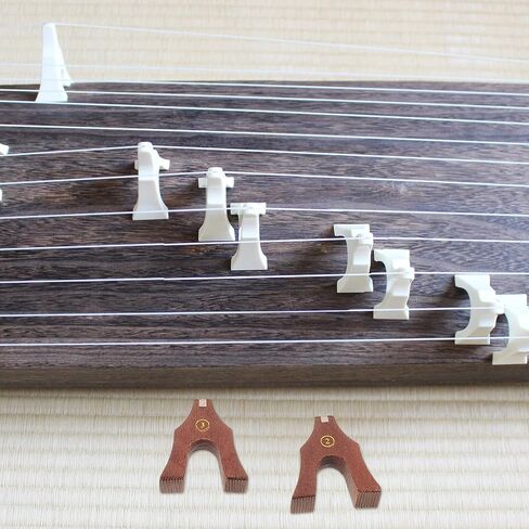 TIDTALEO 1-21 Strings Guzheng Wooden Bridge Replacement Set with String Bridge Chart for Musical Instrument Repair and Practice in Kuwait