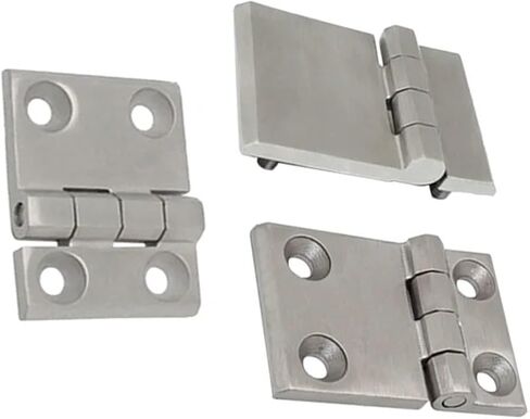 Industrial Heavy Machinery Equipment Cabinet Door Thickened 304 Stainless Steel Flat Hinge 1Pcs(63mmX50mm-With Hole) in Kuwait