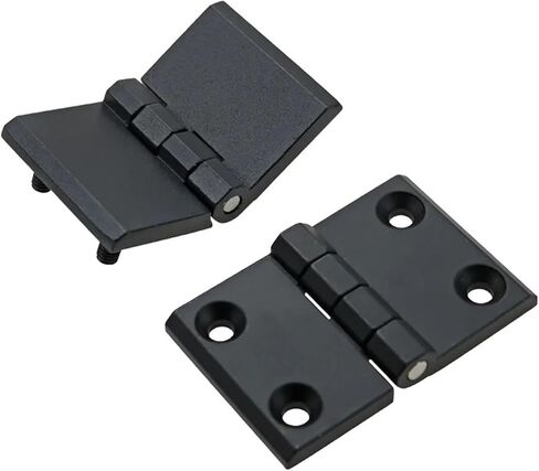 Black Square Hinge Zinc Alloy Industrial Automation Equipment Toolboxes Cabinets Doors 1Pcs(120X60X8mm-Black-2) in Kuwait